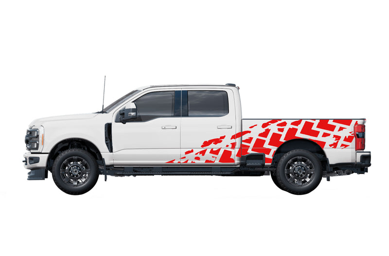 Tire truck side graphics decals for Ford F250