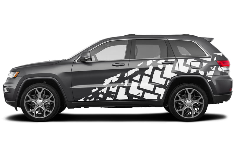 Tire truck decals compatible with Jeep Grand Cherokee 2011-2021