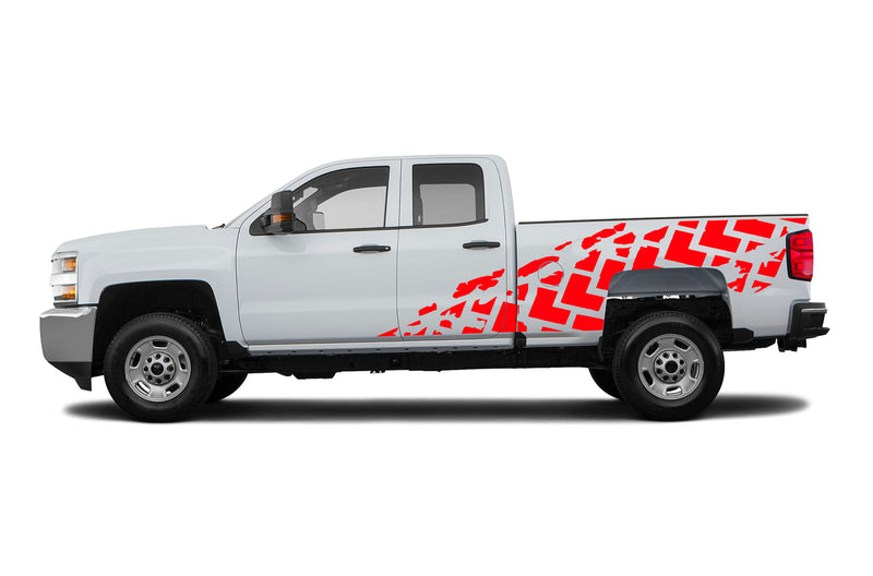 Tire truck graphics decals for Chevrolet Silverado 2500HD 2015-2019