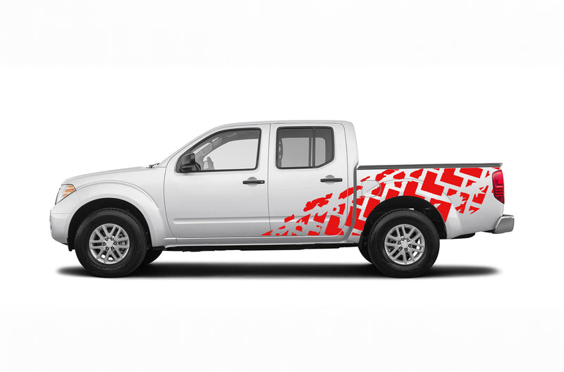 Tire truck side graphics decals for Nissan Frontier 2005-2021