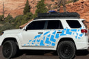 Tire truck side graphics decals compatible with Toyota 4Runner 2010-2024