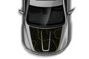 Topographic print hood decals for Jeep Grand Cherokee 2011-2021