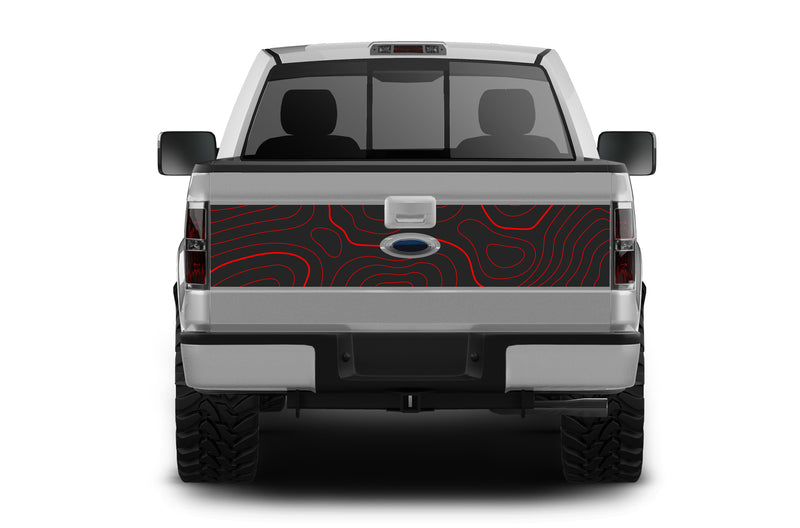 Topographic hood & tailgate graphics decals for Ford F150 2009-2014