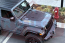 Topographic style hood graphics decals compatible with Wrangler JL