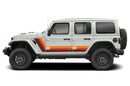 Triple retro style stripes graphics decals compatible with Wrangler JL