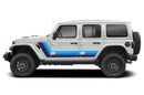 Triple retro style stripes graphics decals compatible with Wrangler JL