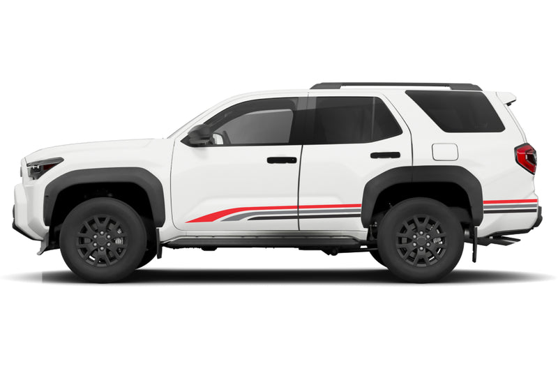 Triple way side stripes graphics decals compatible with Toyota 4Runner