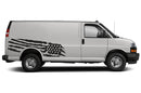 US Flag Side Graphics Decals for Chevrolet Express