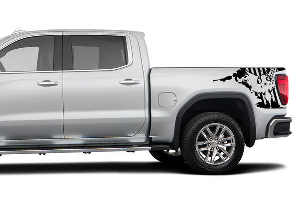 US eagle side bed graphics decals for GMC Sierra