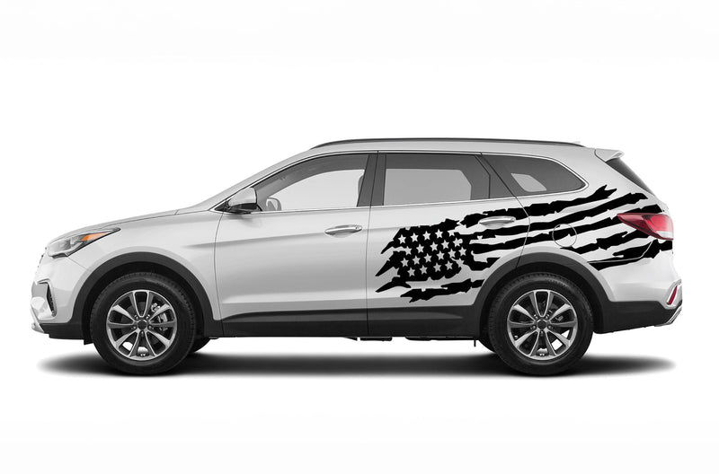 US flag graphics decals for Hyundai Santa Fe 2019-2023