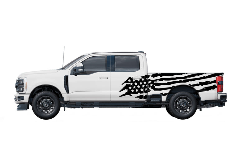 US flag side graphics decals for Ford F-250