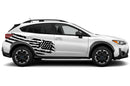 US flag side graphics decals for Subaru Crosstrek 2018-2023