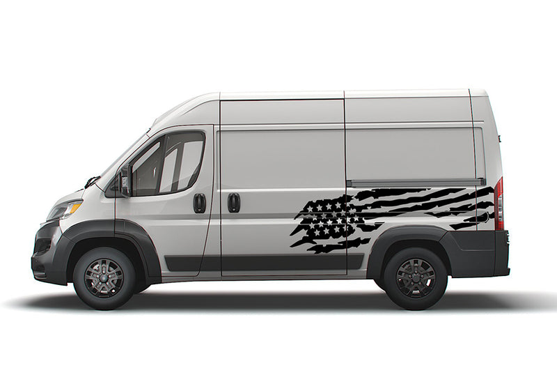 US flag Decals for Ram ProMaster, Van Graphics & Stickers