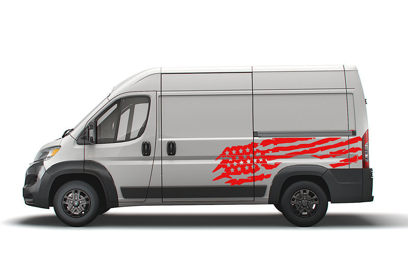 US flag Decals for Ram ProMaster, Van Graphics & Stickers