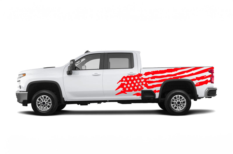 US flag graphics decals for Chevrolet Silverado 2500HD