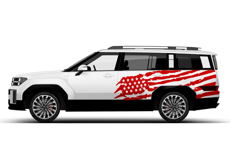 US flag side graphics decals for Hyundai Santa Fe