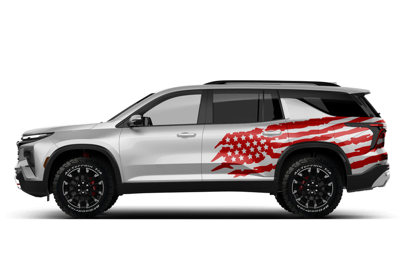 US flag side graphics decals for Chevrolet Traverse