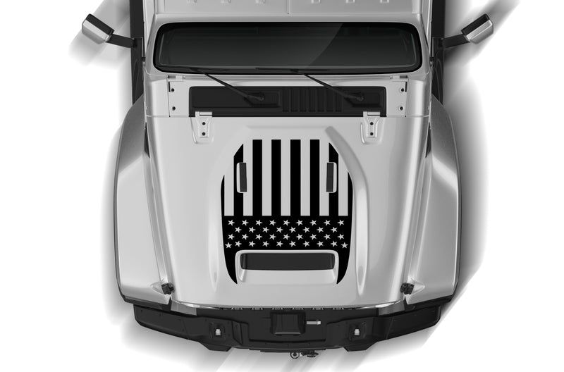 US style hood graphics decals for Jeep Gladiator JT Mojave