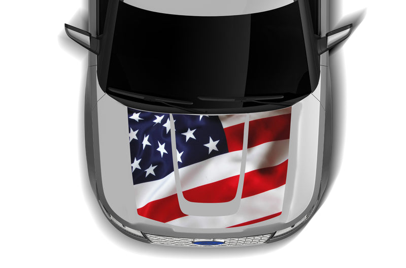 USA flag print hood graphics decals for Ford Explorer 2013-2015