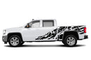 USA flag shredded side graphics decals for GMC Sierra 2014-2018