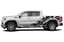 USA flag shredded graphics decals for GMC Sierra