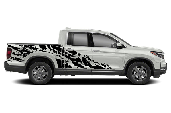 USA flag shredded side graphics decals for Honda Ridgeline