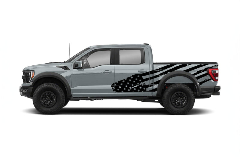 USA flag side graphics decals for Ford F150 Raptor