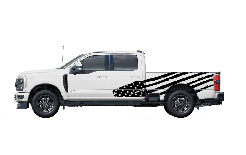 USA flag side graphics decals for Ford F-250