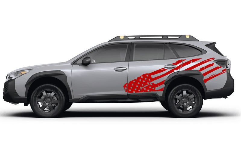 USA flag side graphics decals for Subaru Outback