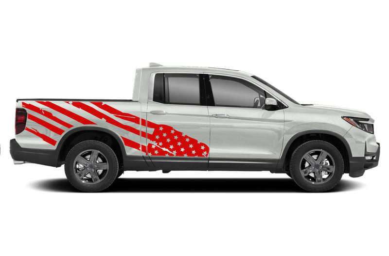 USA flag side graphics decals for Honda Ridgeline