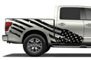 USA flag side graphics decals for Nissan Titan