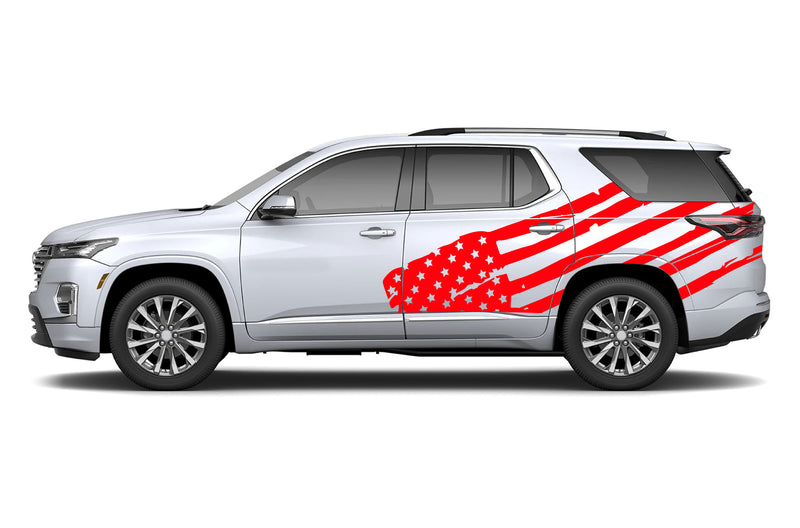 USA flag graphics decals for Chevrolet Traverse 2018-2023