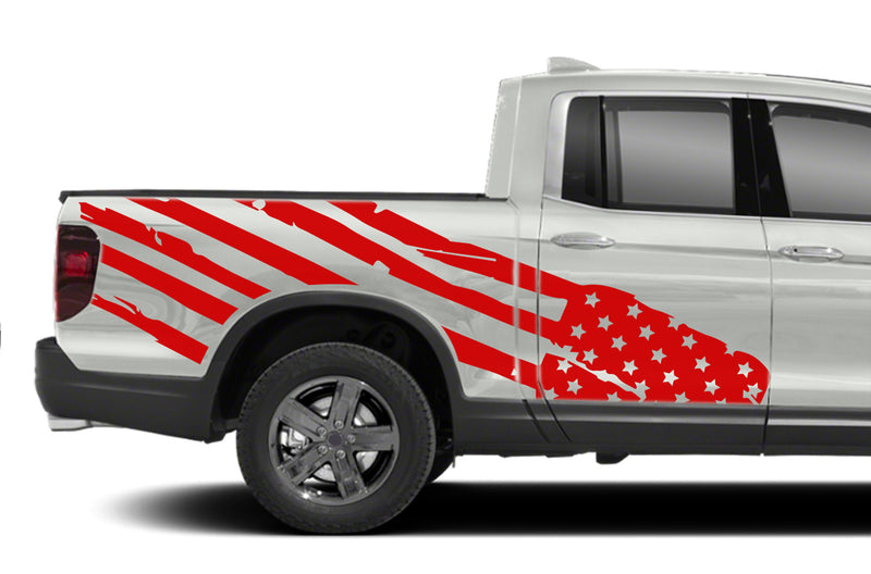 USA flag side graphics decals for Honda Ridgeline