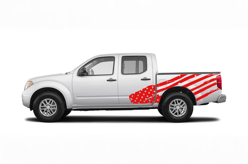 USA flag side graphics decals for Nissan Frontier 2005-2021