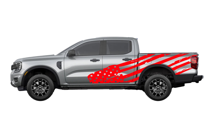 USA flag side graphics decals for Ford Ranger