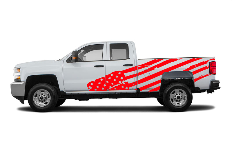 USA flag graphics decals for Chevrolet Silverado 2500HD 2015-2019