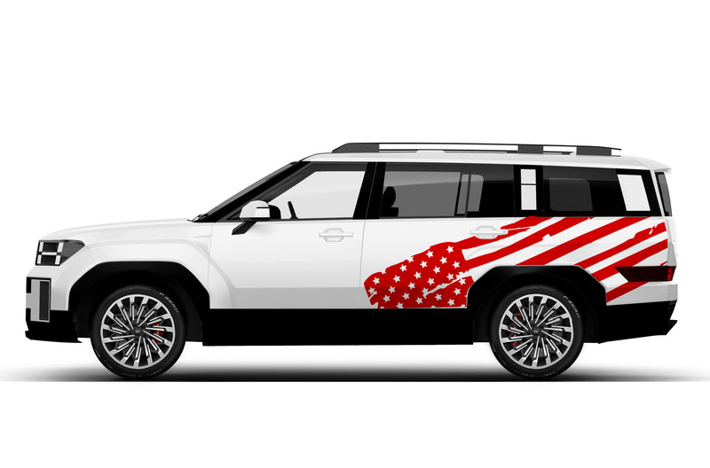 USA flag side graphics decals for Hyundai Santa Fe