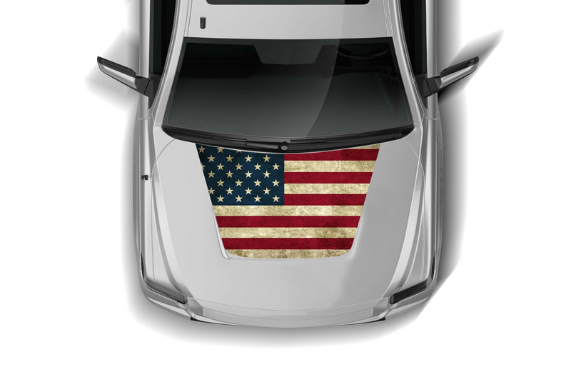 USA flag hood graphics decals for Toyota Tundra 2007-2021