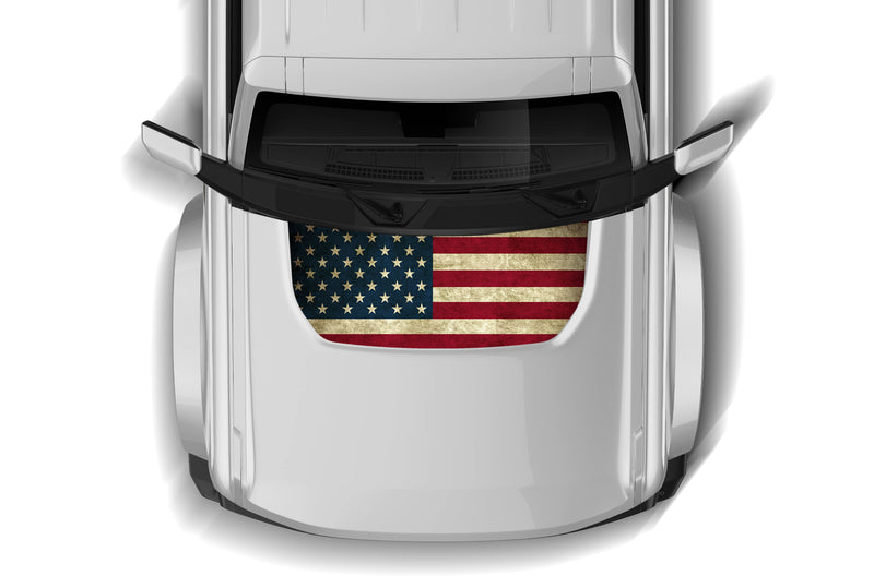 USA flag print hood graphics decals for Ford Bronco