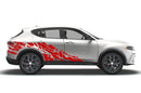USA flag shredded side graphics decals for Dodge Hornet