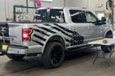 USA flag side decals graphics compatible with Ford F150 2015-2020
