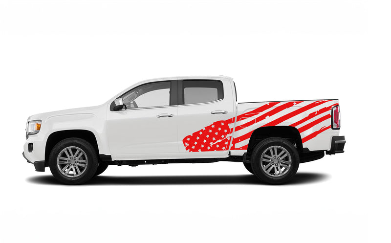 USA flag side graphics decals for GMC Canyon 2015-2022