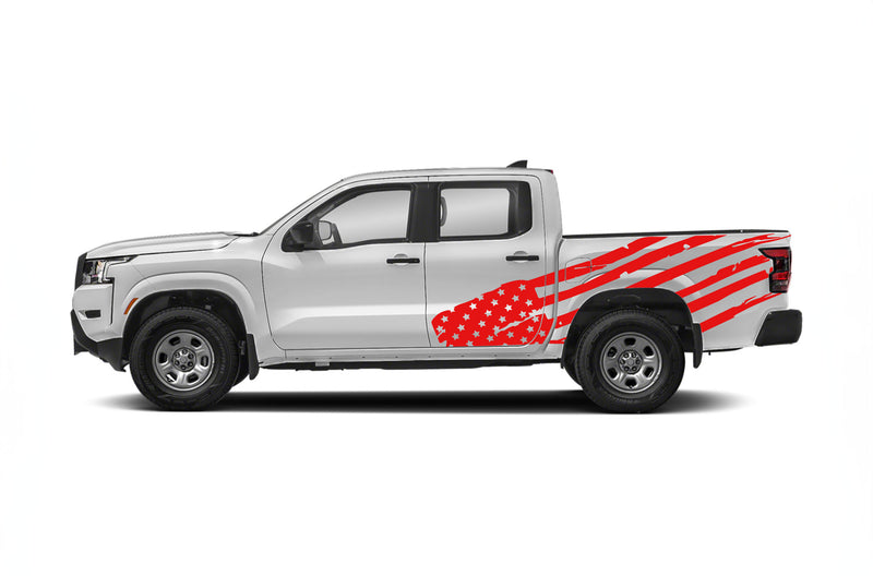 USA flag side graphics decals for Nissan Frontier