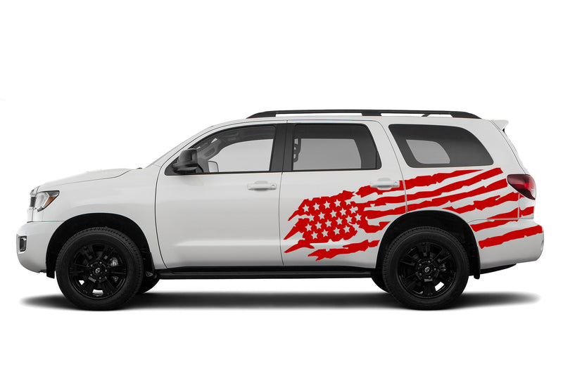 USA flag side graphics decals for Toyota Sequoia 2008-2022