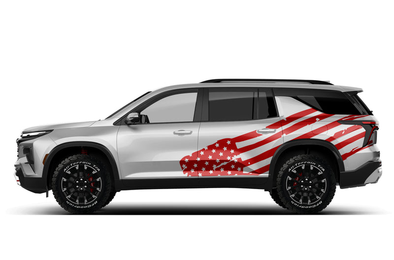 USA flag side graphics decals for Chevrolet Traverse