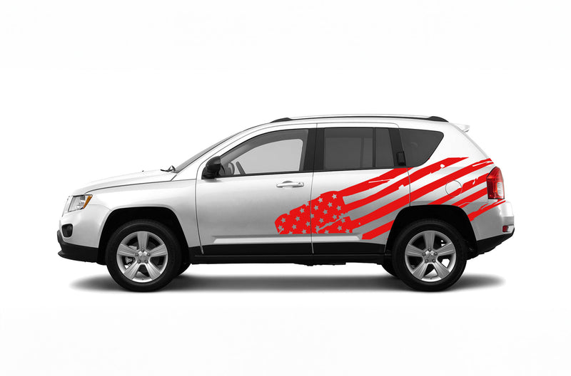 USA flag graphics decals compatible with Jeep Compass 2011-2017