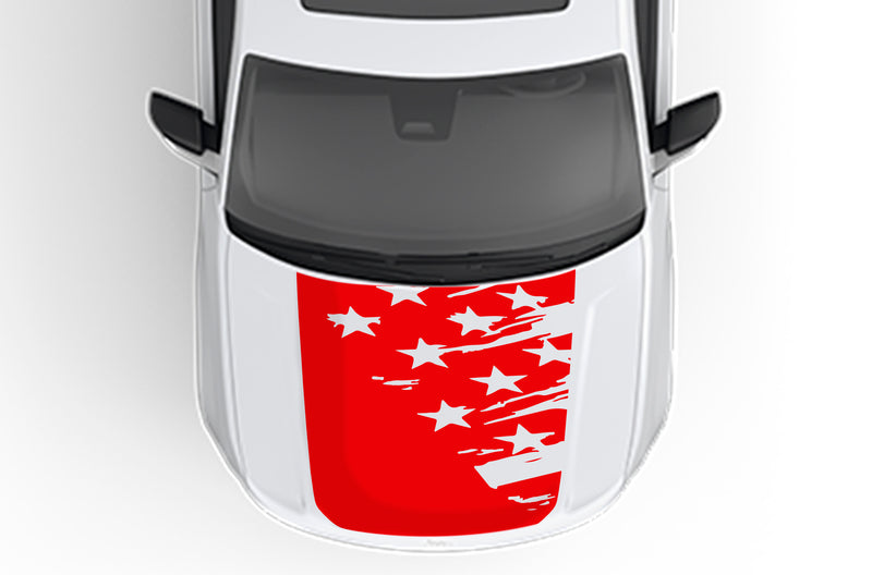 USA stars hood decals compatible with Jeep Grand Cherokee