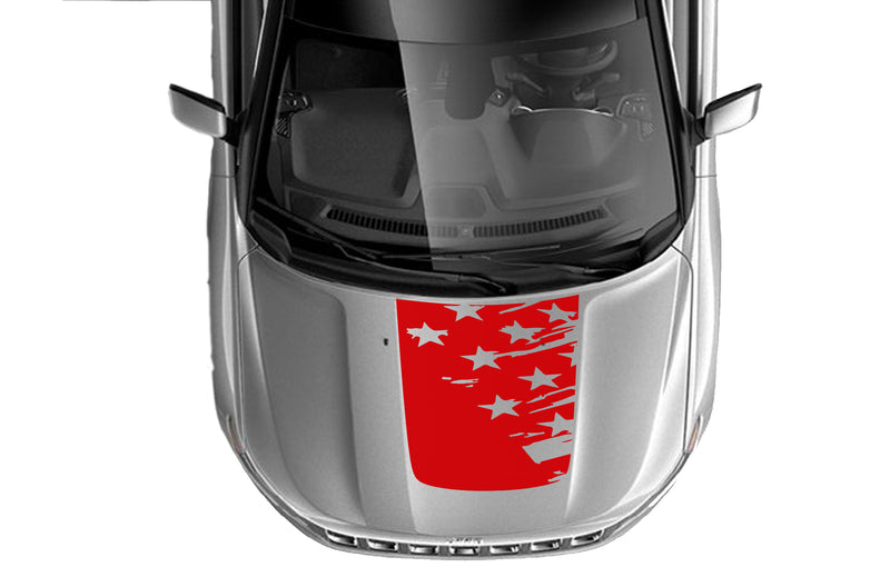 USA stars hood graphics decals compatible with Jeep Compass