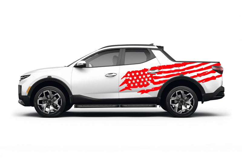 US flag graphics decals for Hyundai Santa Cruz