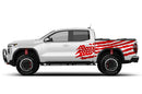 US flag side decals graphics compatible with GMC Canyon